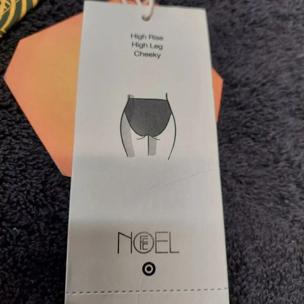 Noel Bikini Swim Bottoms Women's XL High Rise Cheeky